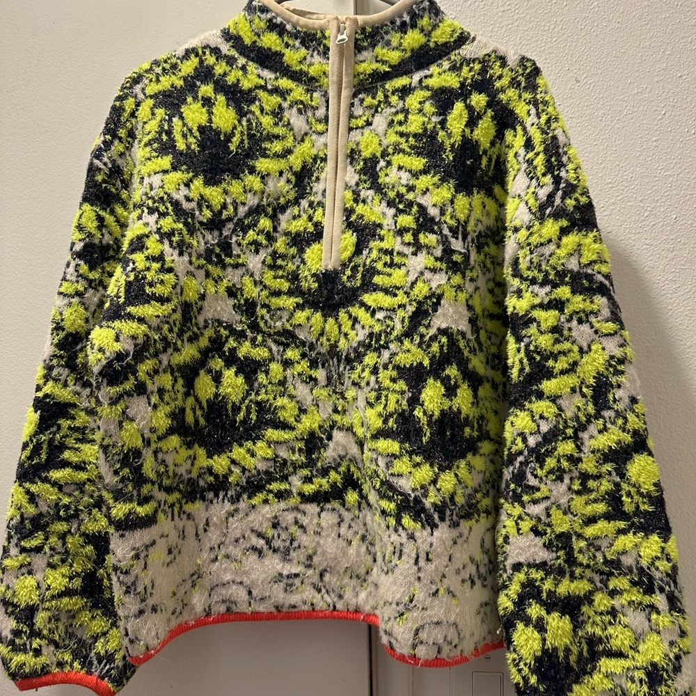 Anthropologie Fuzzy Fleece Cristina Pullover, like new worn once
